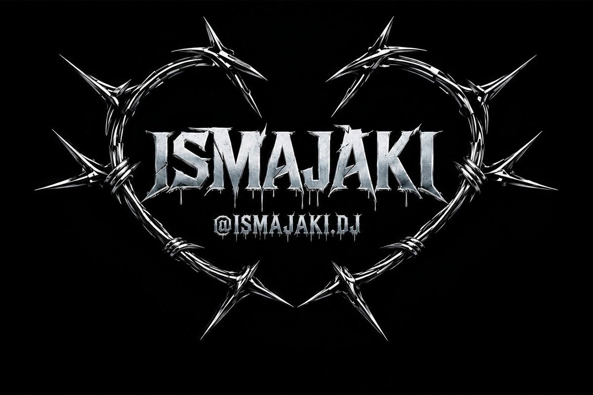 Logo ISMAJAKI: corazón de alambre de espino cromado
